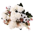 thumbnail image 2 of Hydrangea Artificial Flowers, Large Realistic Long Stem Faux Hydrangea Bouquets Flowers Arrangements for Home Office Wedding Centerpieces DIY Decor, White, 2 of 9