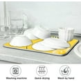 thumbnail image 7 of GZHJMY Absorbent Dishes Drainer/Rack Mat for Countertop Small Size 16 x 18in, Microfiber s Kitchen Counter Draining Pad Bee and FlowerCoffee Mat, 7 of 7