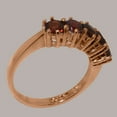thumbnail image 3 of LBG British Made 10k Rose Gold Real Garnet Womens Eternity Ring - 33 size options - Size 8.25, 3 of 7