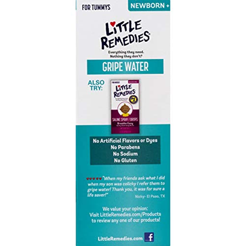 Little Remedies Gripe Water Safe for Newborns 4 FL OZ 3 Pack