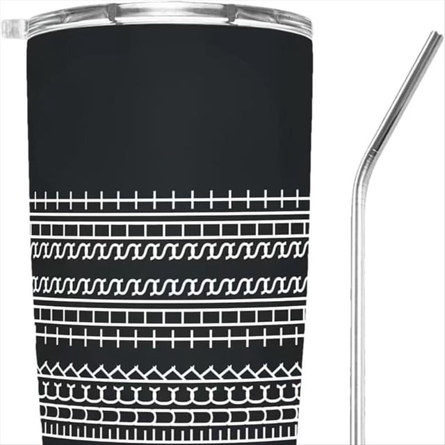 Vaso Térmico Moderno y Divertido: de Viaje de Acero Inoxidable con Mensaje Oculto, Ideal para Regalar. Color Negro.