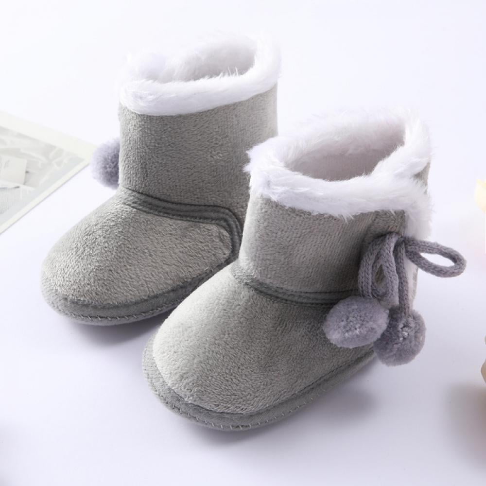 Newborn Baby Boys Girls Pram Shoes Infant Comfortable Warm Winter Boots Size