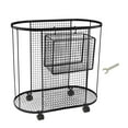 thumbnail image 2 of Tnarru Panier de Rangement pour Tapis de Yoga avec Roues, Support de Rangement pour Équipement d'Entraînement à la Maison pour Haltères, Kettlebells, Bandes de Résistance Noir, 2 of 8
