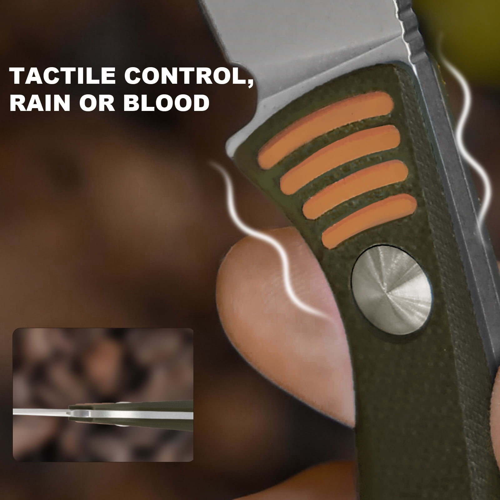 Kizer Ewanki 1 Fixed Knife AEB-L Drop Point Blade  Orange & Green G10 Handle With Sheath 1097A1