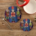 thumbnail image 2 of SKYSONIC Christmas Retro Nutcrackers Pot Holders Trivets, 2 Pcs Heat Resistant Trivets,Funny Drum Cotton Thread Weave Mats for Hot Pads Pans Pot Bowl Teapot for Kitchen Decor, 2 of 7