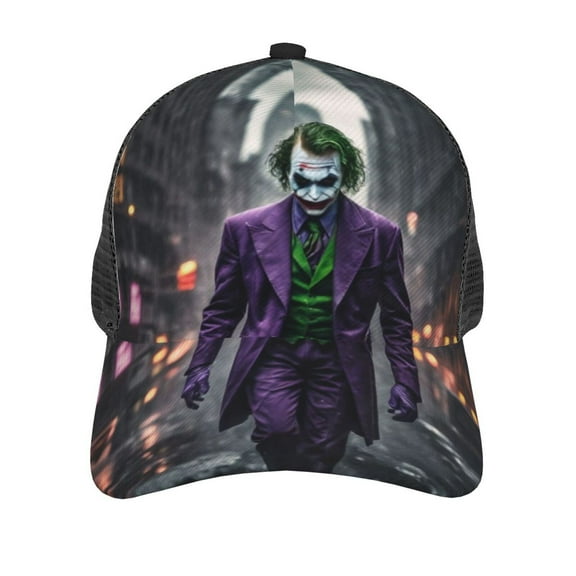 Joker Baseball Cap for Men Women Mesh-Back Adjustable Classic Trucker Hat