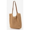thumbnail image 5 of LinYooLi Straw Beach Bag Women Knit Wool Shoulder Bag Cute Hobo Bags Summer Beach Bag Work Travel Holiday Everything Tote Bag, 5 of 7
