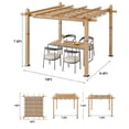 thumbnail image 3 of Huisuilinss Retractable Pergola,Aluminum Pergola,Outdoor Pergola,Metal Patio Pergola With Adjustable Canopy,Reinforced Frame Sun Shade Shelter For Backyard Porch Lawn Deck Garden, 3 of 7