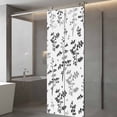 thumbnail image 4 of Black Grey Botanical Window Privacy Film, Watercolor Spring Floral Summer Leaf Static Cling UV Sun Blocking Tint Film Heat Control Windows Films for Bedroom Bathroom, Window Stickers 23.6"x59", 4 of 8