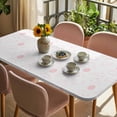 thumbnail image 3 of Easter Bunny Table Cloths for 4 Foot Rectangle Tables, Pink Eggs Cute Rabbits Cartoon Patio Waterproof Elastic Fitted Tablecloths, Washable Rectangular Table Cover for Camping, 3 of 8