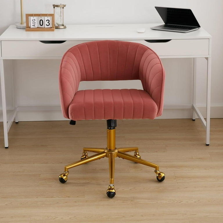 Westice Home Office Desk Chairs Velvet Rolling Chair Height
