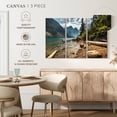 thumbnail image 4 of Elephant Stock Moraine Lake Waterfront Wall Art - Horizontal Multi Panel Canvas - Living Room Wall Decor - Nature Multi Panel - Gray And Brown Decor - 23" x 14", 4 of 4