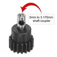 thumbnail image 3 of 3pcs Pinion Gear Adapter 5mm to 3.175mm 1/8" Drive Shaft Coupler Motor Axle Change-Over, with 3pcs Grub Screws, Hex Key, 3 of 6