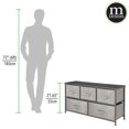 thumbnail image 6 of mDesign Wide Storage Dresser Furniture with 5 Fabric Drawers, Black/Dark Gray, 6 of 8
