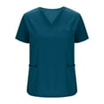 thumbnail image 3 of Htigea Scrubs Medical Uniform Women Scrubs Set Medical Scrubs Top and Pants Army Green,2XL, 3 of 6