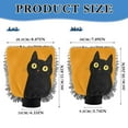 thumbnail image 3 of Microfiber Car Wash Gloves With Chenille & Polyester Terry Scratch-Free Cleaning Elastic Cuffs Cute Black Cat, 3 of 8
