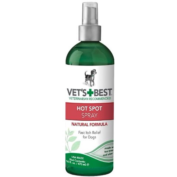 Vets Best Hot Spot Itch Relief Spray for Dogs 16 oz Pack of 4