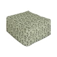 thumbnail image 1 of Oriental Green Rectangle Pouf, Soft Colored Repetitive Bamboo Plant Leaves Illustration on Plain Backdrop, Foot Stool for Living Room Office Ottoman with Cover, 25", Khaki Black, by Ambesonne, 1 of 4