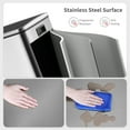 thumbnail image 4 of TLSUNNY 16 Gallon Dual Garbage and Recycling Can, Stainless Steel Step Trash Can with 2 Inner Buckets, 4 of 9