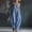 *Blue, variant on Women's Sleeveless Jumpsuit with Pockets,Casual Loose Fit Wide Leg Jumpsuit for Summer Dark Gray,Women's Plus L