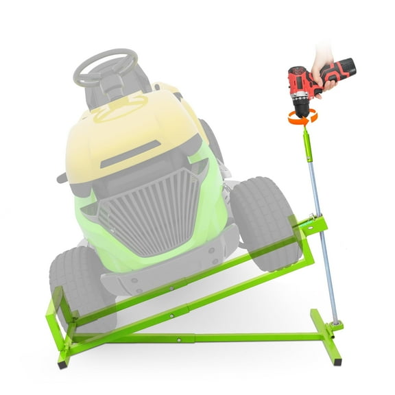 Jaxilyn Lawn Mower Lift Jack 880 lbs Riding Mower Lift with Manual Handle and Power Tool Extension Handle, Lawn Tractor Lift for Garden Tractors and Zero Turn Lawn Mowers,Green