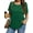 Dark Green, variant on MOSHU Scoop Neck T-shirts for Women Short Sleeve Plus Size Tops Curved Hem Womens Shirts