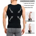 thumbnail image 4 of Men Body Shaper Vest Compression Shirts Slimming Tummy Control Tight Tank Tops Shapewear Workout Abs Abdomen Chest Undershirt WHITE XXL, 4 of 6
