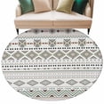 thumbnail image 6 of Sage Green Boho Round Rug 6ft Washable Circle Kitchen Rugs Non Slip Vintage Ethnic Tribe Abstract Art Large Area Rug Indoor Floor Carpet for Bedroom Living Room Home Office Dining Room Nursery, 6 of 8