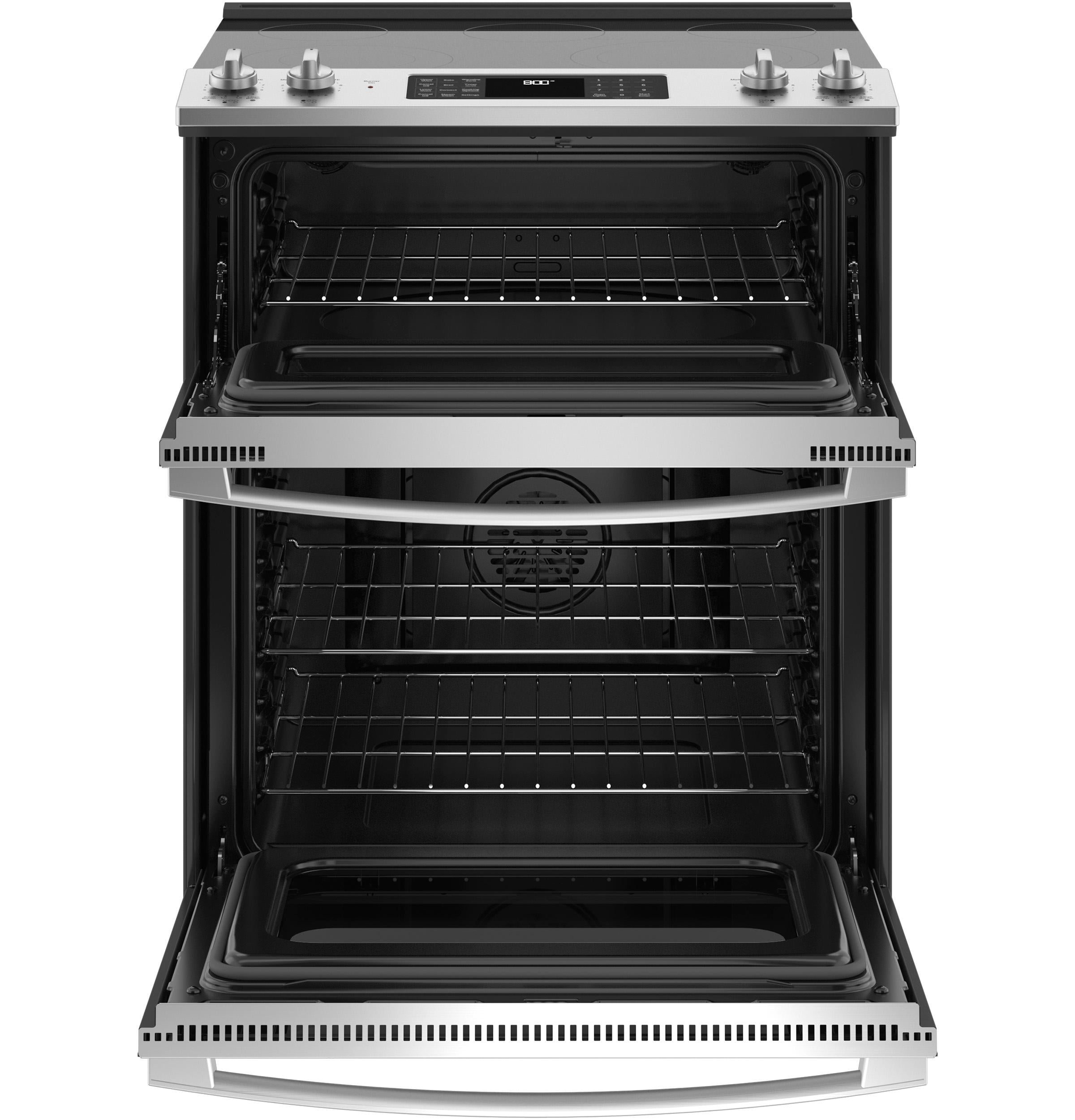 GE Appliances 30 in 66 cu ft Slide In Double Oven Electric Ranges in Stainless Steel