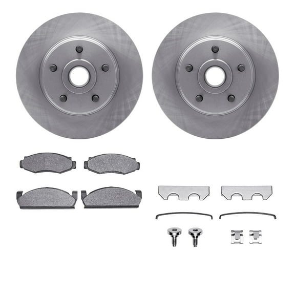 Dynamic Friction Company Front Brake Rotors with Ultimate Duty Performance Brake Pads includes Hardware 6412-54007