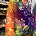 thumbnail image 4 of Men's Blazer Long Sleeve St Patricks Day Printed Button Lapel Collar Casual Lightweight Festival Jackets (S, Orange), 4 of 5