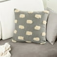 thumbnail image 4 of LR Home Zeal Light Gray/White Pom-pom Cotton Throw Pillow, 20" x 20", Set of 2,, 4 of 10