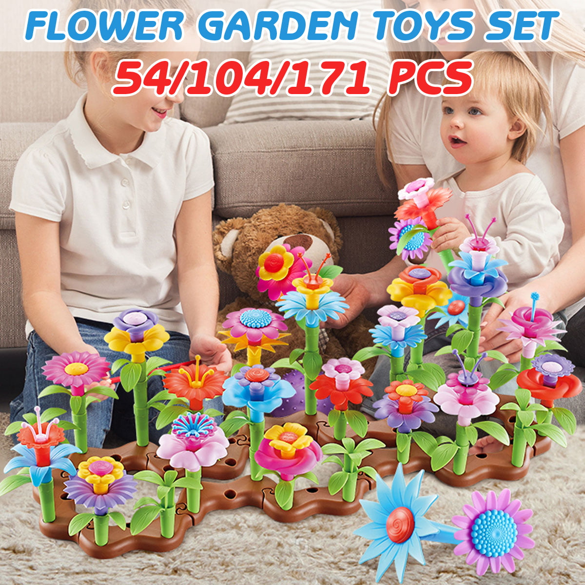 dmazing Toys for 3-8 Year Old Girls Toddlers Flower Garden Building Toys Garden 
