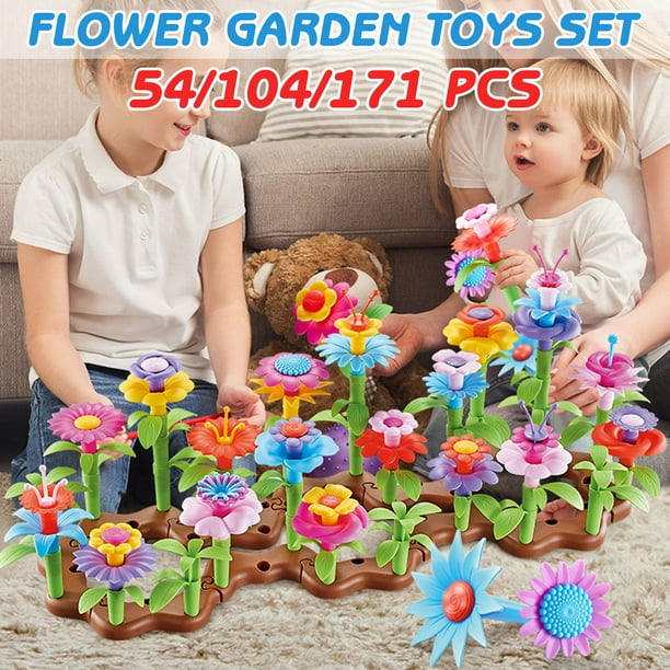 54 104 171 Pcs Flower Garden Building Toys Build a 