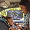 thumbnail image 2 of Yuyamidu Horse Car Window Shades for Side Window Purple Rose Side Window Sun Shade for SUV Trucks Glare Shield and Sun Protection 2 Pack Heart Baby Sunshade for Car Back Window, 2 of 7