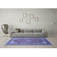 thumbnail image 3 of Ahgly Company Indoor Square Persian Blue Traditional Area Rugs, 5' Square, 3 of 4