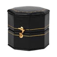 thumbnail image 1 of Sonducket Caja Anillo Geométrico Cajas creativas Joyas de cuero Estuche creativo Organizar Titular Bandeja Accesorios Boda Mujeres Ropa, zapatos y accesorios Miscelánea Negro, 1 of 6