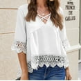 thumbnail image 2 of Fesfesfes Mama Tshirt Women's Short Sleeves Casual Tops V- Neck Solid Color Blouse T-shirt Womens Fashion M(US:6), 2 of 9