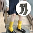 thumbnail image 2 of Slipper Socks Breathable Fleece Lined Winter Silicone Rubber Handle Sleep Socks Cute Classic Fuzzy Tall Socking with Pompom Light Gary, 2 of 7