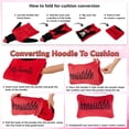 thumbnail image 5 of Sudadera con capucha Disney Stitch 2 en 1 para adultos, forro polar, color rojo Minnie, 5 of 5