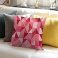 thumbnail image 7 of Red Pink Modern Art Geometric Pillow Covers,Red Pink Modern Art Geometric Throw Pillow Covers 18"×18" ,Living Room Sofa Couch Pillow Covers,Decorative Pillow Covers, 7 of 7