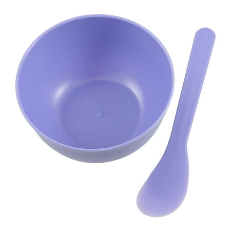 Unique Bargains 2 in 1 DIY Mask Mixing Bowl Stick Bowl Set Light Purple for