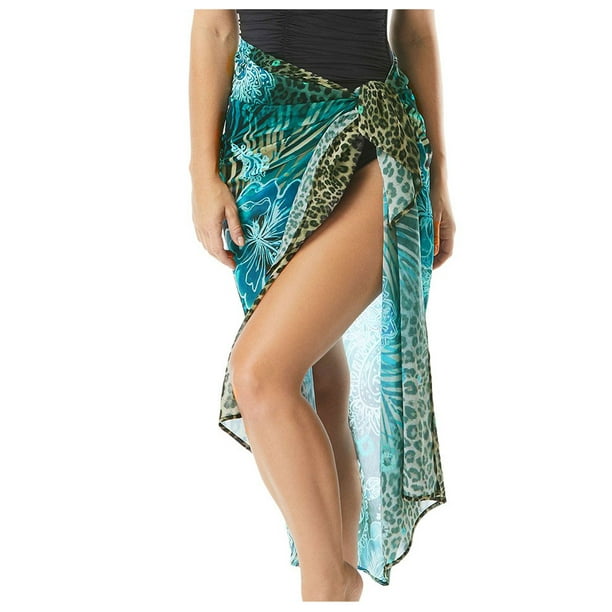 adviicd Boho Floral Long Summer Beach Chiffon Wrap Cover Up Maxi Skirt for Women  Skirts for Women - Walmart.com