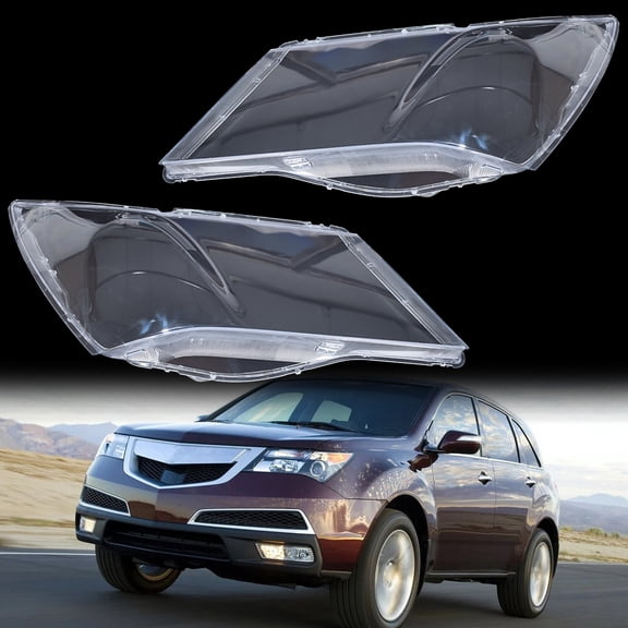 A Pair For Honda Acura MDX 2007 2008 2009 2010 2011 2012 2013 Headlight Headlamp Lens Cover Replacement
