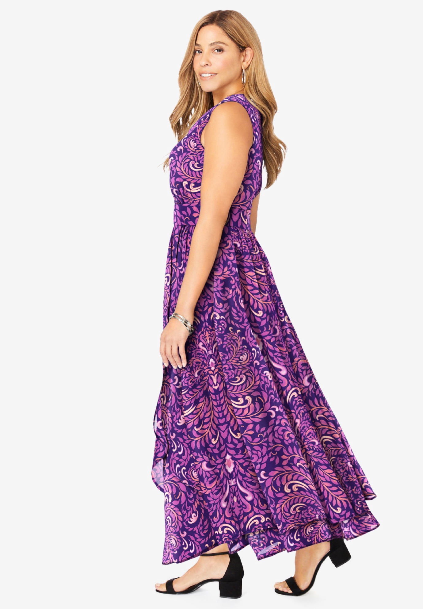 chinese dress ladies Jessica London Women's Plus Size Georgette Flyaway Maxi Dress