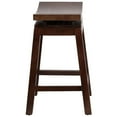 thumbnail image 2 of 26'' High Saddle Seat Cappuccino Wood Counter Height Stool with Auto Swivel Seat Return, 2 of 4