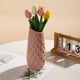 thumbnail image 1 of Jarrón de cerámica rosa para flores, centro de mesa de 23 cm, decoración de escritorio para el hogar, jarrón moderno estilo bohemio para regalo de boda o inauguración de la casa., 1 of 7