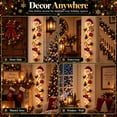 thumbnail image 6 of Clearance！Glowing Christmas Door Hanger, Warm Lighted Vertical Holiday Hanging Decor with Festive Accents for Front Door Side, Entryway and Wall, 6 of 9