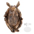 thumbnail image 1 of Perchero y llavero de pared Vhermosa con ganchos de cabeza de animal vintage dorados, 1 of 8