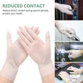 thumbnail image 3 of Guantes desechables Squish, 100 unidades, 4 mil, vinilo transparente, tamaño grande, 3 of 7